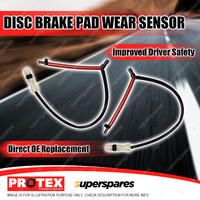 2 x Protex Front Brake Pad Wear Sensors for Porsche Cayenne S 9PA 4.8L 2007-2010