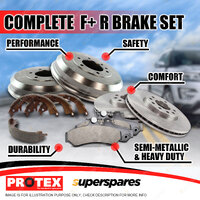 Front Rear Protex Disc Brake Rotors Pads Drums Shoes for Mitsubishi Colt RG 1.5L