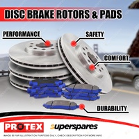 Front + Rear Protex Disc Brake Rotors Brake Pads for Subaru Forester SG9 2.5L