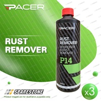 3 x Pacer P14 Rust Remover 500ML - Effective Suitable for Various Metal Surfaces