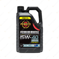 1 x Penrite Premium Mineral SAE 15W-40 Engine Oil 5 Liter - PMO15005