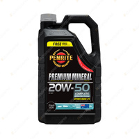 1 x Penrite Premium Mineral SAE 20W-50 Engine Oil 5 Liter - PMO20005