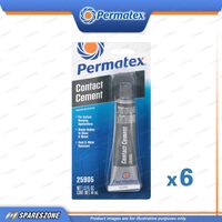6 x Permatex Contact Cement Tube Carded 44ML Heat and Water Resistant