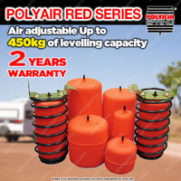 Polyair Red Air Bag Suspension Kit 450kg for TOYOTA LANDCRUISER HJ75 FJ75