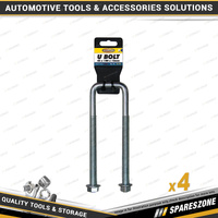 4 x Loadmaster U Bolts - Square 45 x 12 x 180mm Carbon Steel Grade 101