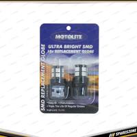 2 Pcs of Motolite SMD 7443 Globe - 13 Chips White 7443 Interior Light Bulbs