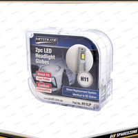 2 Pcs of Motolite H11 Direct Fit LED Headlight Canbus Globes - with Cooling Fan