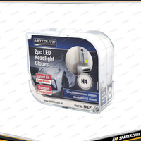 2 Pcs of Motolite H4 Direct Fit LED Headlight Canbus Globes - with Cooling Fan