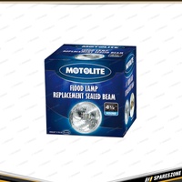 2 x Motolite 12V 35W Flood Lamp Sealed Beams - 4-1/2 Inch Block Pattern Lens