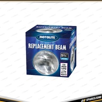 2 x Motolite 12V 80W Flood Lamp Sealed Beams - 5-3/4 Inch Block Pattern Lens
