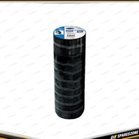 10 Pcs of Pro-Kit 19mm Insulation Black Tape - 20 Meters Roll / Pack