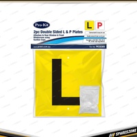 2 Pcs of Pro-Kit Double Sided L & P Plates - L & Red P on White Suction Cup