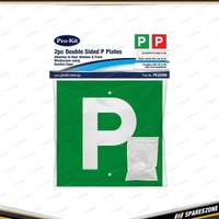 2 Pcs of Pro-Kit Double Sided P Plates - White P on Red & Green Suction Cup
