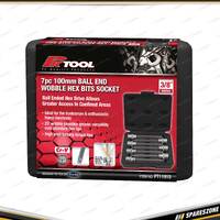 7 Pcs of PK Tool 3/8 Inch Drive Ball End Wobble Hex Bits Socket Set