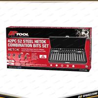 42 Pcs of PK Tool Hetok Combination Bits Set - Patented Bits Design S2 Steel
