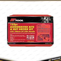 122 Pcs of PK Tool 1/4" Hex Dr Combination Screwdriver Bits Set with Bit Handle