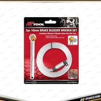 2 Pcs of PK Tool 10mm Brake Bleeder Wrench Set - Combines Wrench & Bleeder Valve