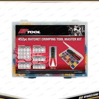450 Pcs PK Tool Mixed Terminals Kit with Ratchet Crimping Plier & Wire Stripper