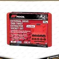11 Pcs of PK Tool External Drive Thin Twist Extractor Socket Set 90mm Punch Bar