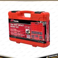 16 Pcs of PK Tool Deep Impact Socket Set - Metric Cr-Mo Smart Hex Design