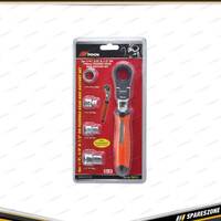 5 Pieces of PK Tool Box Ratchet Set - 3 Square Head with 4x Adaptors