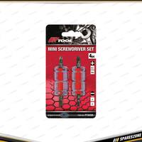 4 Pcs PK Tool 38mm Mini Screwdriver Set - Phillips PH1 PH2 & Blade 4mm 6mm
