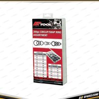 300 Pcs of PK Tool Retaining & Snap Rings Assortment - Re-Sealable Plastic Case