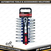 20 Pcs of PK Tool Socket & Ratchet Set - 1/2" Dr Star Hex & 125mm Extension Bar