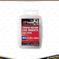 10 Pcs of PK Tool Thread Coil - Wire Thread Insert Set M12 x 1.25 x 18mm