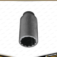 PK Tool 34mm 1/2 Inch Drive Deep Socket - 12 Point Cr-Mo Metric Deep Socket