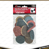 15 Pcs of PK Tool 50mm Roll Lock Compatible Surface Conditioning Sanding Disc