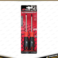 2 Pcs of PK Tool 100mm Screwdriver Set - Phillips PH2 & Blade 6mm Screwdrivers