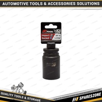 PK Tool 3/4" Drive Deep Impact Socket - 1-7/16" 6 Point Black Phosphate Finish