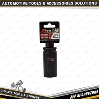 PK Tool 3/4" Drive Deep Impact Socket - 25mm 6 Point Black Phosphate Finish