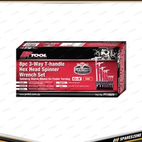 8 Pcs of PK Tool 3-Way T-Handle Hex Head Spinner Wrench Set - SAE Cr-V