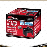 PK Tool 80-115mm Two Way Oil Filter Wrench - Twin Claw Spin-On Filters
