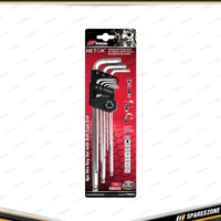 9 Pcs of PK Tool SAE Hetok Hex Key Set - with Ball Type End S2 Steel