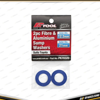 2 Pcs PK Tool Fibre & Aluminium Sump Washers - 2mm Thickness ID 12.3mm OD 21mm