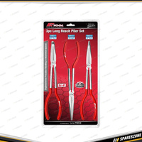 3 Pcs PK Tool Long Reach Plier Set - 280mm Straight & 45 Degree & 90 Degree Bent