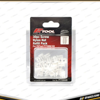 30 Pcs PK Tool Trim Clips Refill Pack - Nylon Screw Nut KY1223 to Suit PT70950