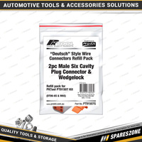 2 Pcs of PK Tool Male Six Cavity Plug Connector & Wedgelock - to Suit PT91507