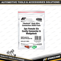 2 Pcs of PK Tool Female Six Cavity Connector & Wedgelock - to Suit PT91507