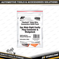 2 Pcs of PK Tool Male Eight Cavity Plug Connector & Wedgelock - to Suit PT91507