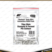70 Pcs of PK Tool Male Stamped & Formed Pin Contact AWG 18-14 to Suit PT91507