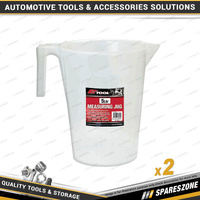 2 x PK Tool 5Ltr Measuring Jugs - for Thinners Paint Oil Water & Brake Fluid