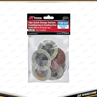 10 Pcs of PK Tool Roll Lock Style Sanding Discs - Aluminium Oxide 180 Grit