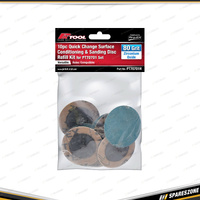 10 Pcs of PK Tool Roll Lock Style Sanding Discs - Zirconium Oxide 80 Grit
