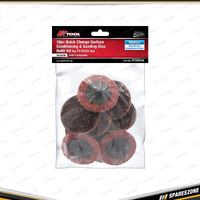 10 Pcs PK Tool Roll Lock Style Sanding Discs - Non-Woven Aluminium Oxide Medium