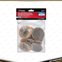10 Pcs PK Tool Roll Lock Style Sanding Discs - Non-Woven Aluminium Oxide Coarse