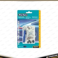 14 Pcs of Pro-Tyre Tyre Service Kit - 50PSI Pencil Gauge with Carry Case